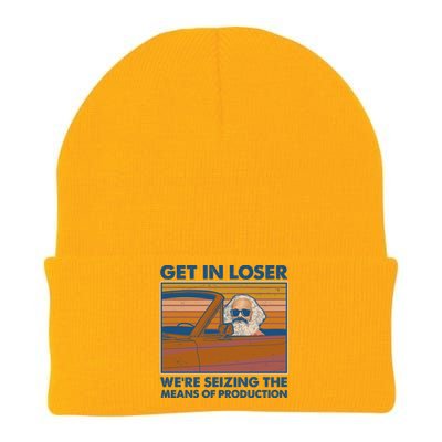 Karl Marx Get In Loser We're Seizing The Means Of Production  Knit Cap Winter Beanie