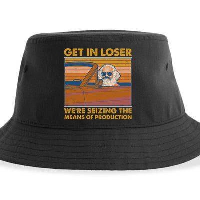 Karl Marx Get In Loser We're Seizing The Means Of Production  Sustainable Bucket Hat