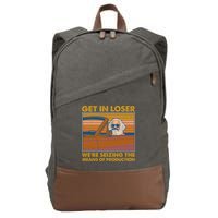 Karl Marx Get In Loser We're Seizing The Means Of Production  Cotton Canvas Backpack