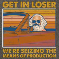 Karl Marx Get In Loser We're Seizing The Means Of Production  Cotton Canvas Backpack