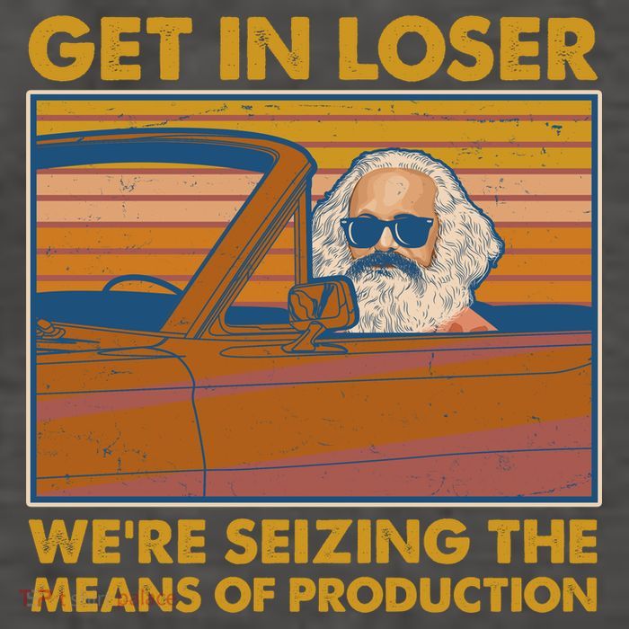 Karl Marx Get In Loser We're Seizing The Means Of Production  Vector Backpack