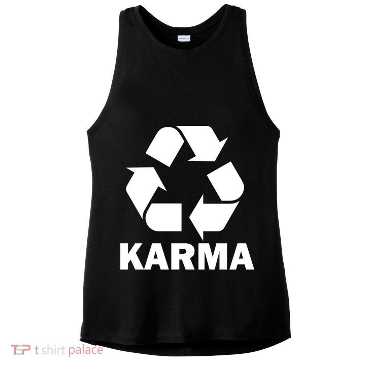 Karma Recycling Logo Ladies PosiCharge Tri-Blend Wicking Tank