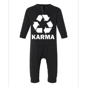 Karma Recycling Logo Infant Fleece One Piece