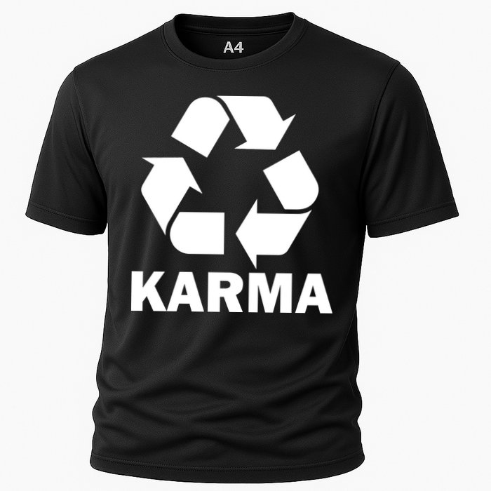 Karma Recycling Logo Cooling Performance Crew T-Shirt
