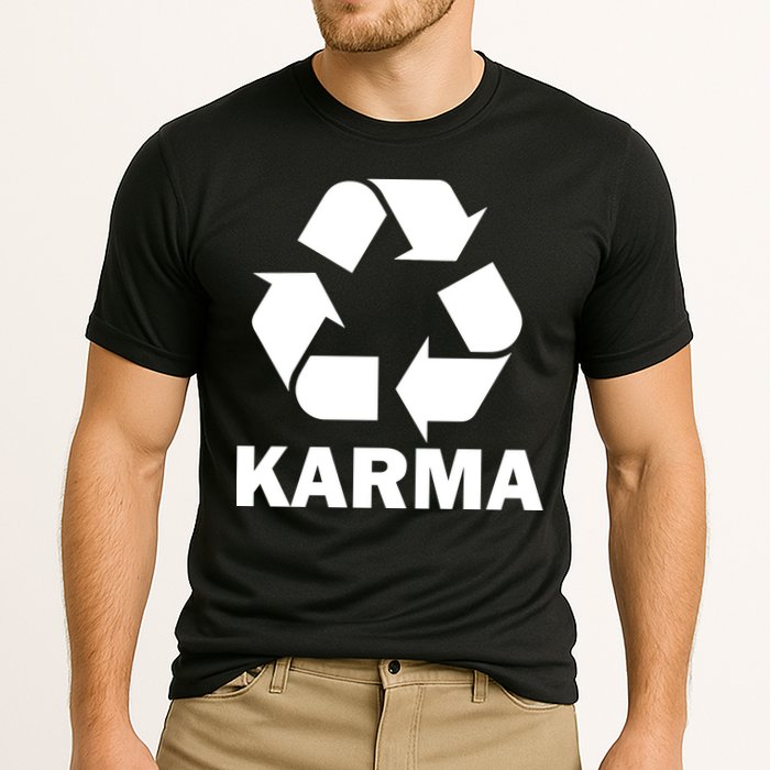 Karma Recycling Logo Cooling Performance Crew T-Shirt