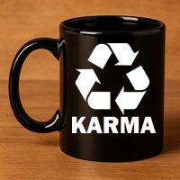 Karma Recycling Logo 11oz C Handle Ceramic Mug