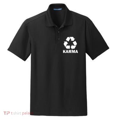 Karma Recycling Logo Dry Zone Grid Polo