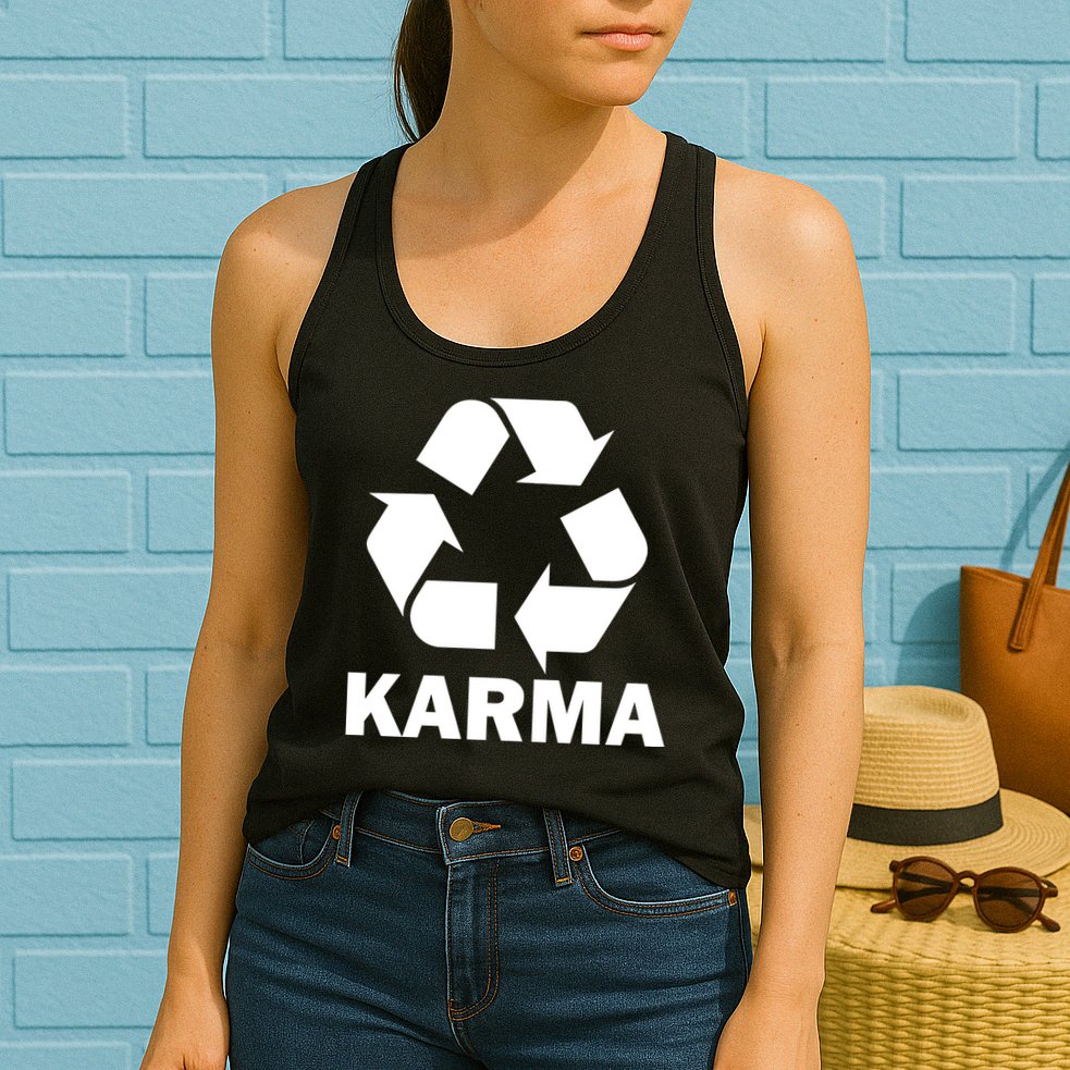 Karma Recycling Logo Womens Tank Top