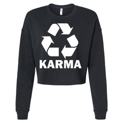 Karma Recycling Logo Cropped Pullover Crew