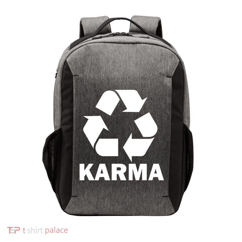 Karma Recycling Logo Vector Backpack