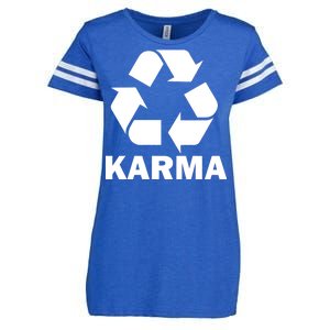 Karma Recycling Logo Enza Ladies Jersey Football T-Shirt