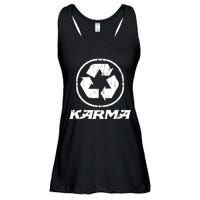 KARMA Yoga Meditation Peace Aum Recycle Ladies Essential Flowy Tank