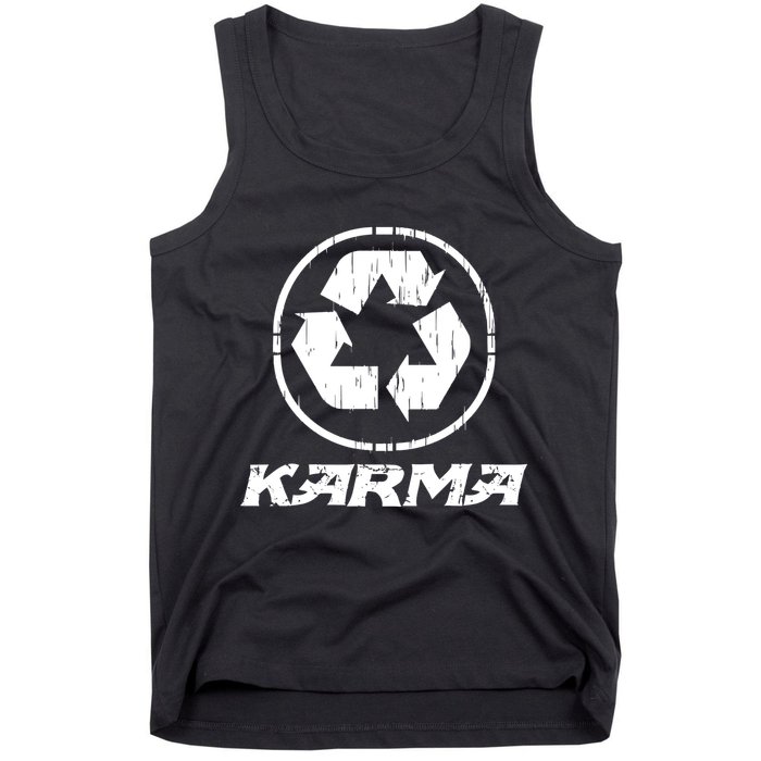 KARMA Yoga Meditation Peace Aum Recycle Tank Top