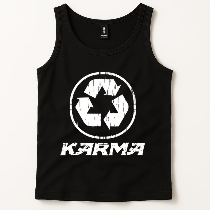 KARMA Yoga Meditation Peace Aum Recycle Tank Top