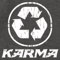 KARMA Yoga Meditation Peace Aum Recycle Vector Backpack