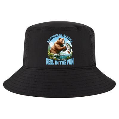 Ketchikan Alaska Salmon Fishing Bear Gift Cool Comfort Performance Bucket Hat