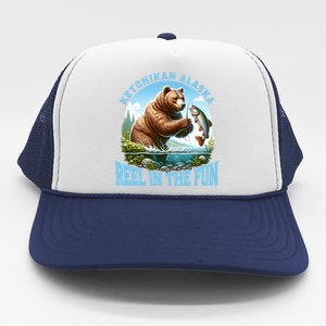 Ketchikan Alaska Salmon Fishing Bear Gift Trucker Hat