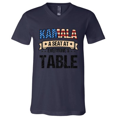 Kamala A Seat At EveryoneS Table Kamala Harris V-Neck T-Shirt