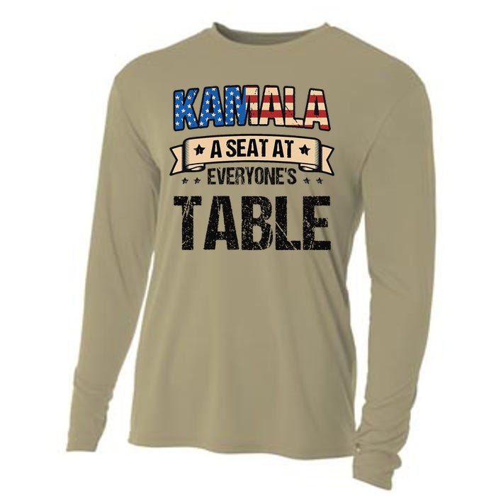 Kamala A Seat At EveryoneS Table Kamala Harris Cooling Performance Long Sleeve Crew