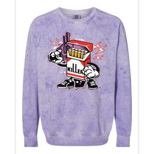 Killer Anti Smoking Cigarettes Funny Graffiti Cartoon Colorblast Crewneck Sweatshirt