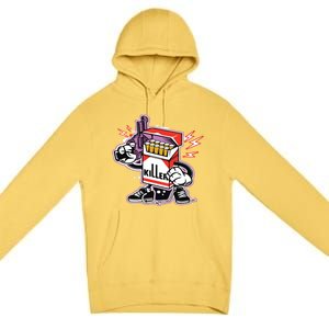 Killer Anti Smoking Cigarettes Funny Graffiti Cartoon Premium Pullover Hoodie