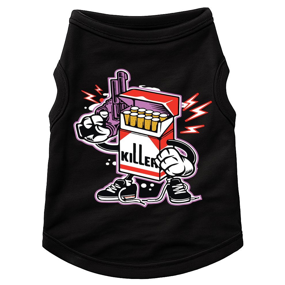 Killer Anti Smoking Cigarettes Funny Graffiti Cartoon Doggie Tank