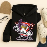 Killer Anti Smoking Cigarettes Funny Graffiti Cartoon Hoodie