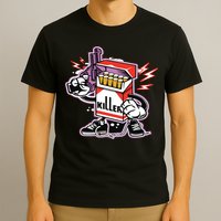 Killer Anti Smoking Cigarettes Funny Graffiti Cartoon T-Shirt