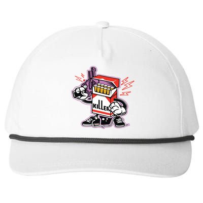 Killer Anti Smoking Cigarettes Funny Graffiti Cartoon Snapback Five-Panel Rope Hat