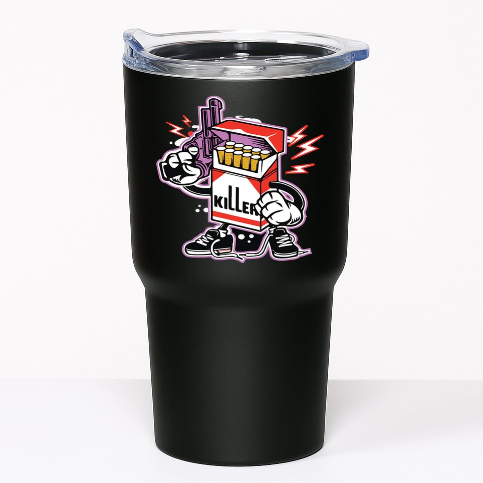 Killer Anti Smoking Cigarettes Funny Graffiti Cartoon Tumbler