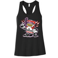 Killer Anti Smoking Cigarettes Funny Graffiti Cartoon Women's Racerback Tank