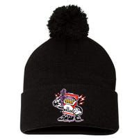 Killer Anti Smoking Cigarettes Funny Graffiti Cartoon Pom Pom 12in Knit Beanie