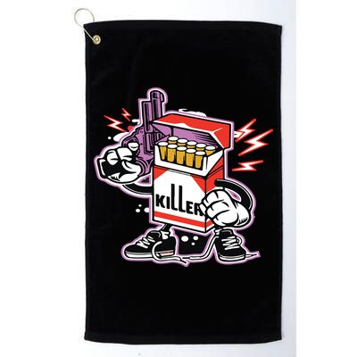 Killer Anti Smoking Cigarettes Funny Graffiti Cartoon Golf Towel