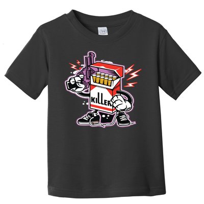 Killer Anti Smoking Cigarettes Funny Graffiti Cartoon Toddler T-Shirt