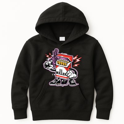 Killer Anti Smoking Cigarettes Funny Graffiti Cartoon Kids Hoodie