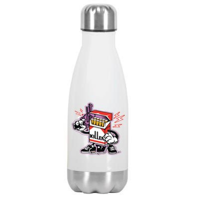 Killer Anti Smoking Cigarettes Funny Graffiti Cartoon Stainless Steel Insulated Water Bottle