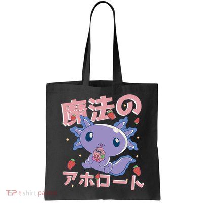 Kawaii Axolotl Strawberry Milk Shake Japanese Anime Bag