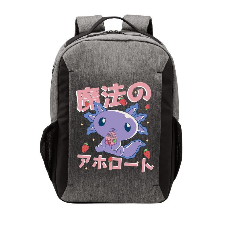 Kawaii Axolotl Strawberry Milk Shake Japanese Anime Vector Backpack