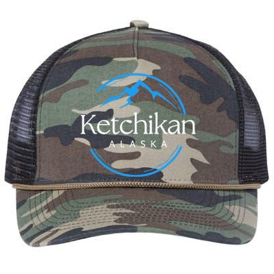 Ketchikan Alaska Souvenirs Retro Rope Trucker Hat Cap