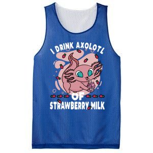 Kawaii Axolotl Strawberry Milk Shake Carton Gift Mesh Reversible Basketball Jersey Tank