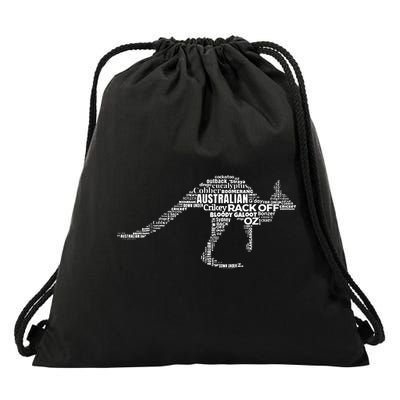 Kangaroo Australian Slang Shirts For Aussies Australia Drawstring Bag