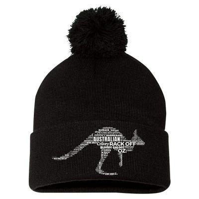Kangaroo Australian Slang Shirts For Aussies Australia Pom Pom 12in Knit Beanie