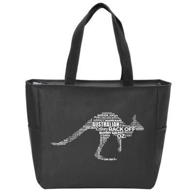 Kangaroo Australian Slang Shirts For Aussies Australia Zip Tote Bag