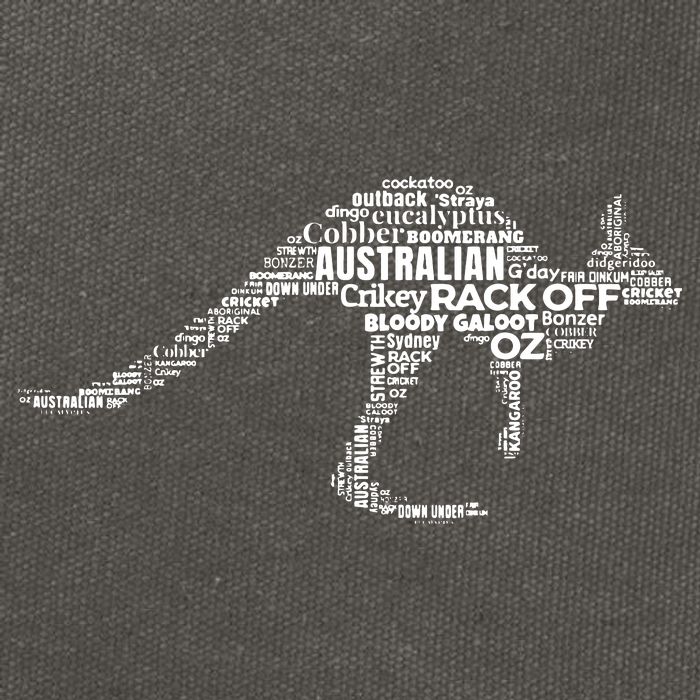 Kangaroo Australian Slang Shirts For Aussies Australia Cotton Canvas Backpack