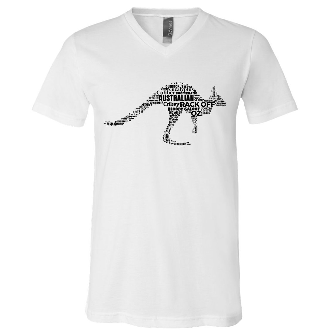 Kangaroo Australian Slang Shirts For Aussies Australia V-Neck T-Shirt
