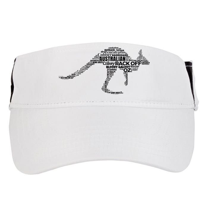 Kangaroo Australian Slang Shirts For Aussies Australia Adult Drive Performance Visor