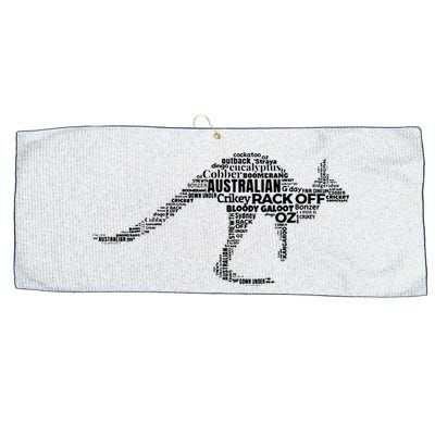 Kangaroo Australian Slang Shirts For Aussies Australia Large Microfiber Waffle Golf Towel