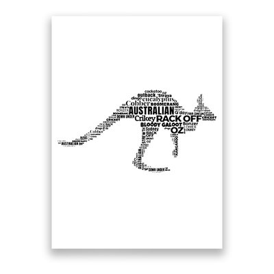 Kangaroo Australian Slang Shirts For Aussies Australia Poster