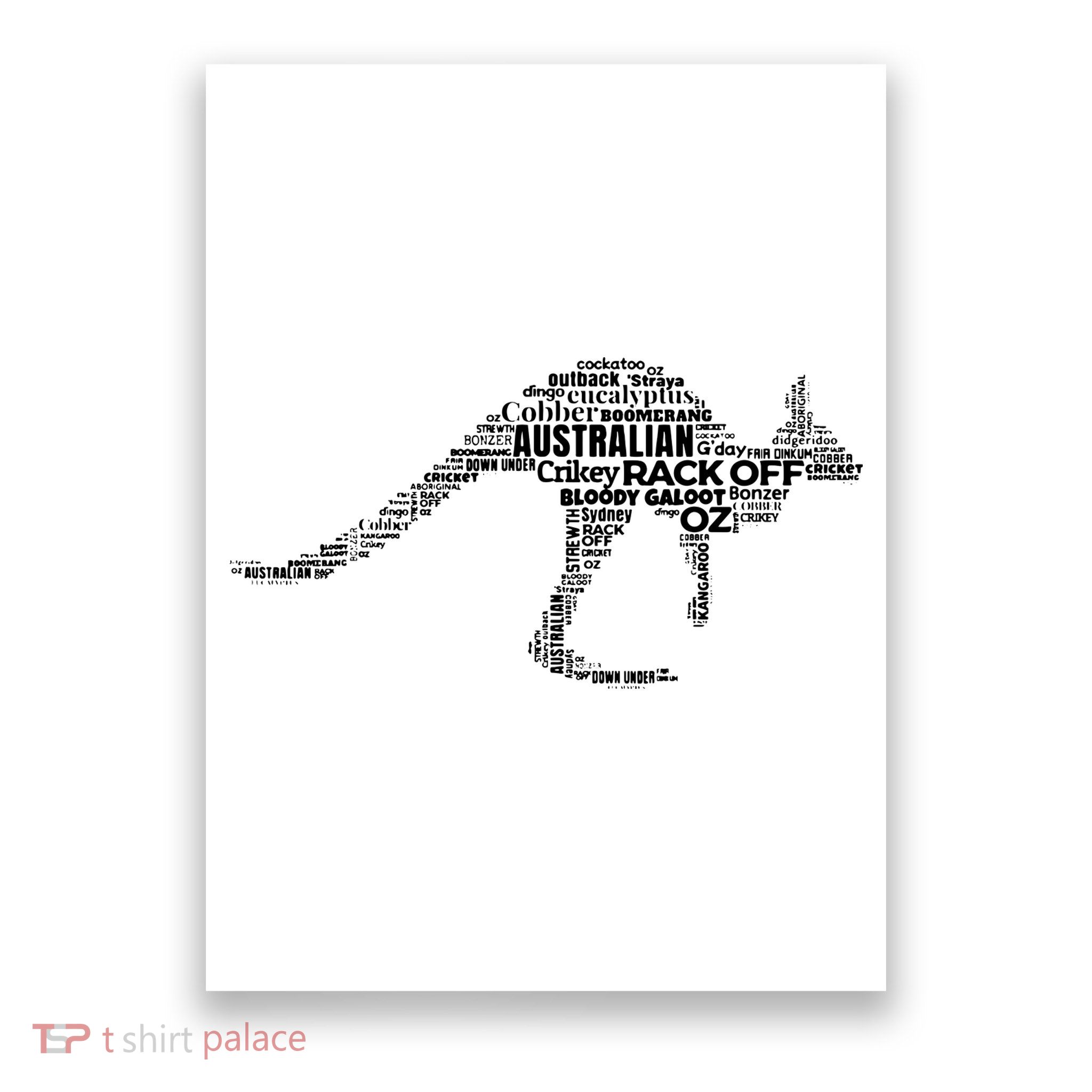 Kangaroo Australian Slang Shirts For Aussies Australia Poster