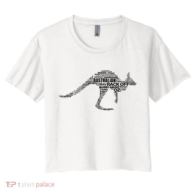 Kangaroo Australian Slang Shirts For Aussies Australia Crop Top